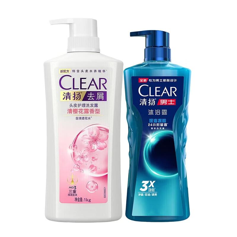 Clear Sakura Anti-Dandruff Shampoo & Men s Shower Gel Duo Pack