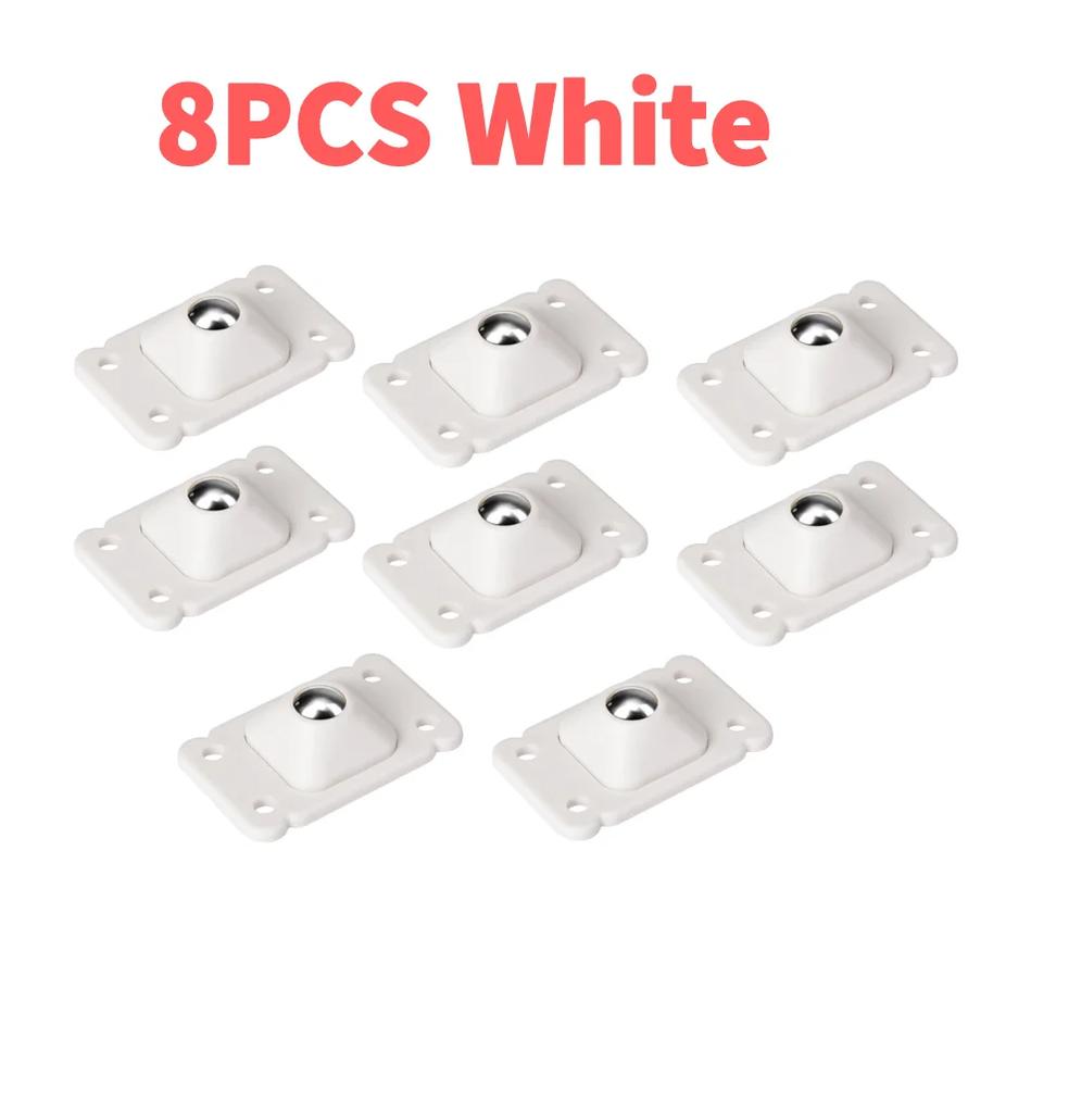 4-20Pcs Universal Wheel 360° Rotation Furniture Casters Wheels Duty Stainless Steel Strong Self Adhesive Casters Wheels