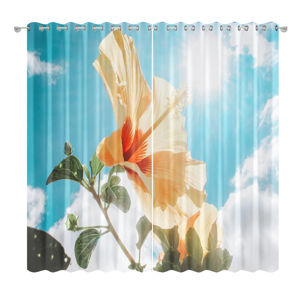 Landscape Curtain Cloth Bedroom Living Room Balcony Blackout Curtain Office Hotel Insulation Curtain