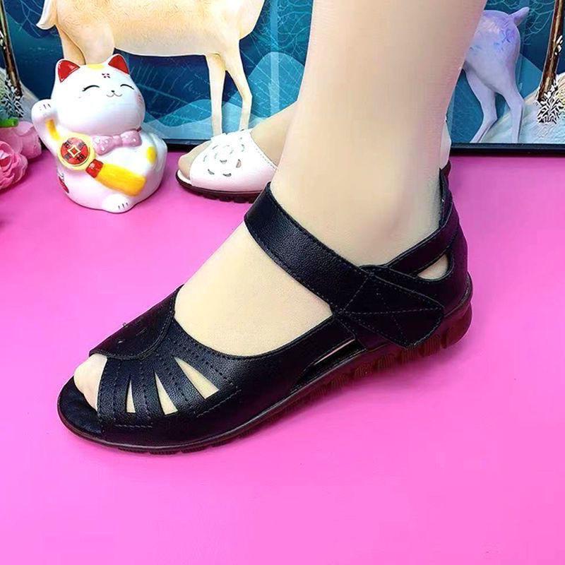 Modne sandały z odkrytymi palcami 2024 Lato Nowe Wygodne na płaskiej podeszwie Wszechstronne Casualowe Niskie Damskie buty Zapatos Mujer Platforma