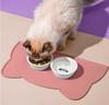 Silikonmatte for hundekatte med høye lepper Non-Stick vanntett fôringspute Valpematerbrett Vannpute Dekkematte