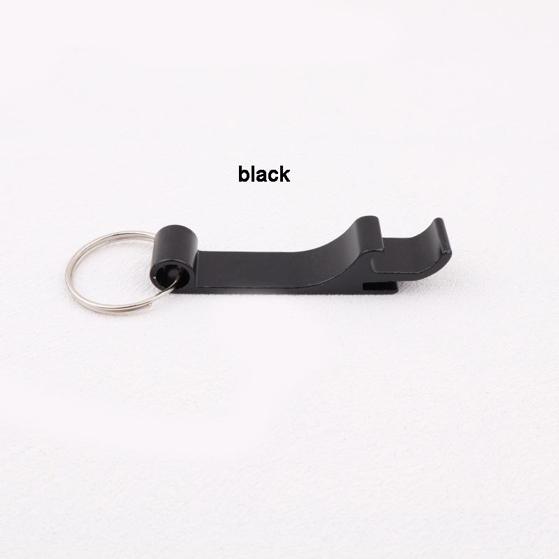 Multi-color Convenient Bottle Opener Aluminum Alloy Multi-function Bottle Opener Tool Key Ring Beer Bottle Opener чёрный