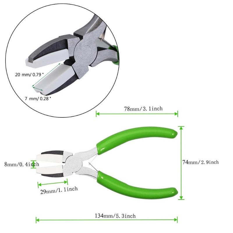 Lightweight Nylon Pliers Wire Bending Pliers Nylon Jaw Pliers Wire Shaping Pliers Alloy Material for Jewelry Making