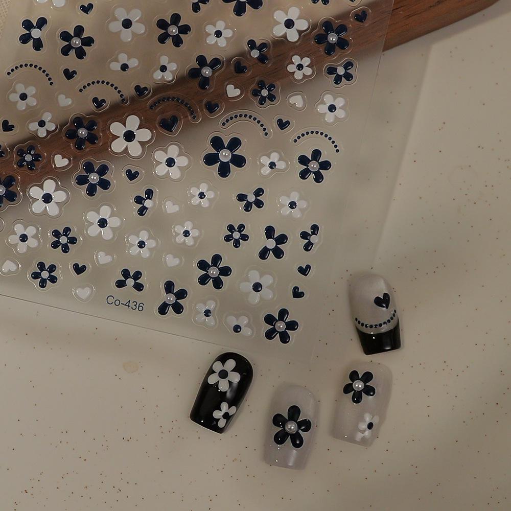 

Pearl Flower 3D Jelly Nail & Device Stickers - Fresh Floral Self-Adhesive Decor
