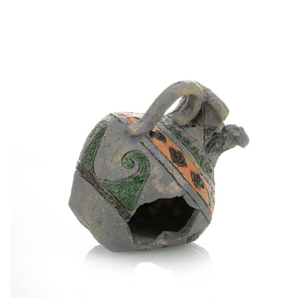 

Simulated Aquatic Caves Resin Fish Shrimps Shelter House Fish Tank Ornament Cave 13x11.5x12cm