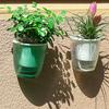 Self Watering Wall Mounted Flower Pot Double-Layer Root-Rotproof Plant Pot with Transparent Water Level for Indoor Plants Balcony Office Decor
