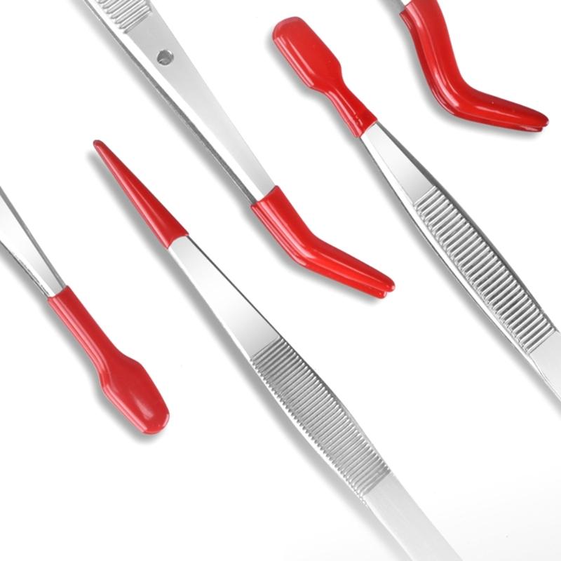 3Pcs Stainless Steel Tweezers Multipurpose Tweezers Sewing Machine Tweezers Forceps Tweezers for Craft Repairing