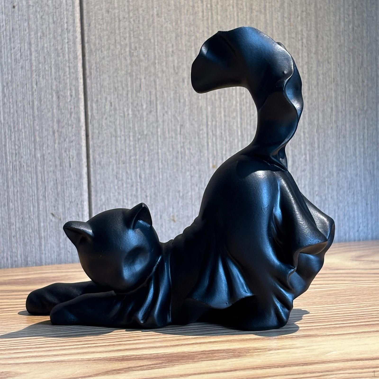 

Хэллоуин Статуэтка кошки Скульптура животного Очаровательная Универсальная Коллекция Украшение Фигурка для