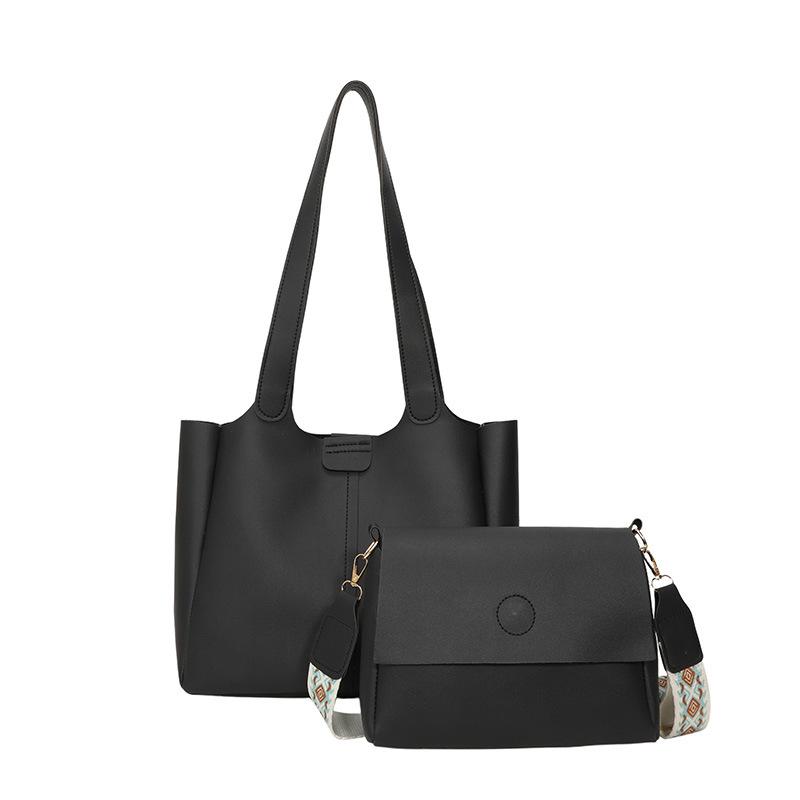 

Универсальная женская сумка новый нишевый дизайн, Универсальная сумка для мамы и ребенка простая и модная сумка-мессенджер tote чёрный