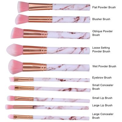 10pcs Makeup Brushes Set Face Make Up Loose Setting Powder Eyeshadow Brush Tool Set