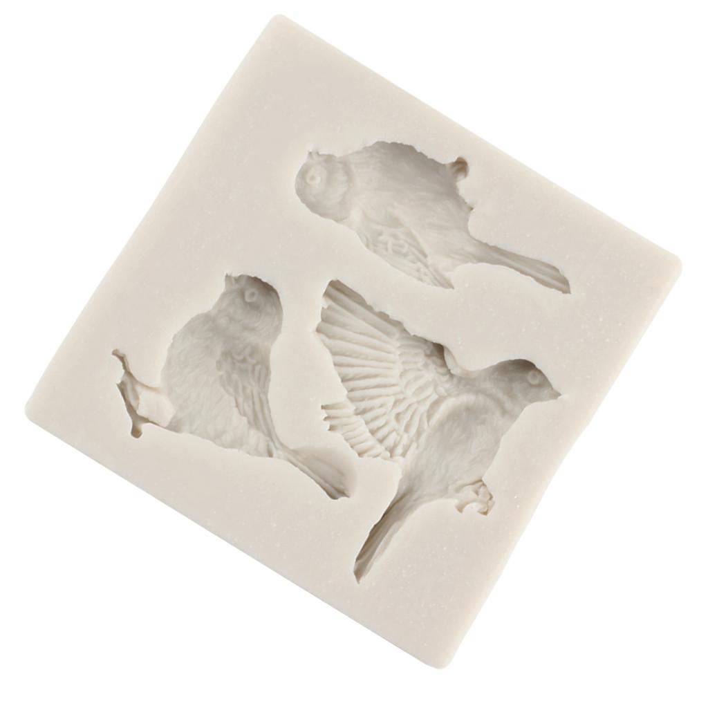 3D-Vögel-Silikonform zum Selbermachen, Schokolade, Gumpaste, Cupcake-Topper, Fondant, Kuchendekoration, Werkzeuge, Süßigkeiten, Harz, Tonform