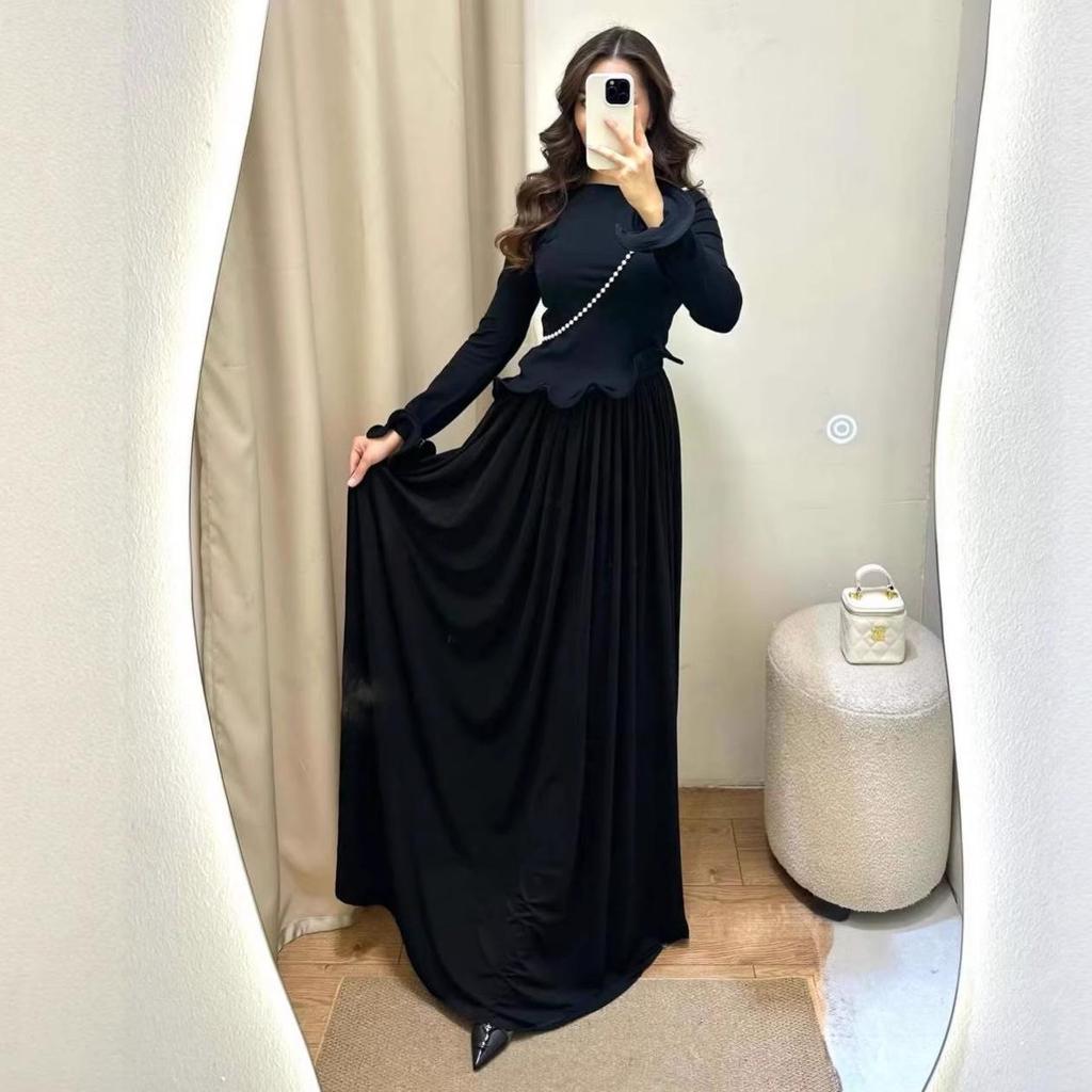 European & American Women's Slim Fit Long Sleeve Patchwork French Dress, 2026 Collection