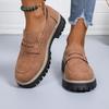 Low-top Single Shoe Women's 2025 Autumn New Muffin Thick-heeled British Loafers