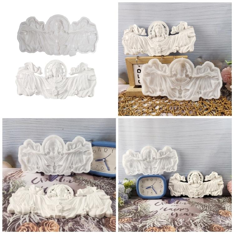 Religiöse Kerzenformen Gussformen Ornamentformen Umarmung Silikonformen Gipsformen für Feiertagsdekoration