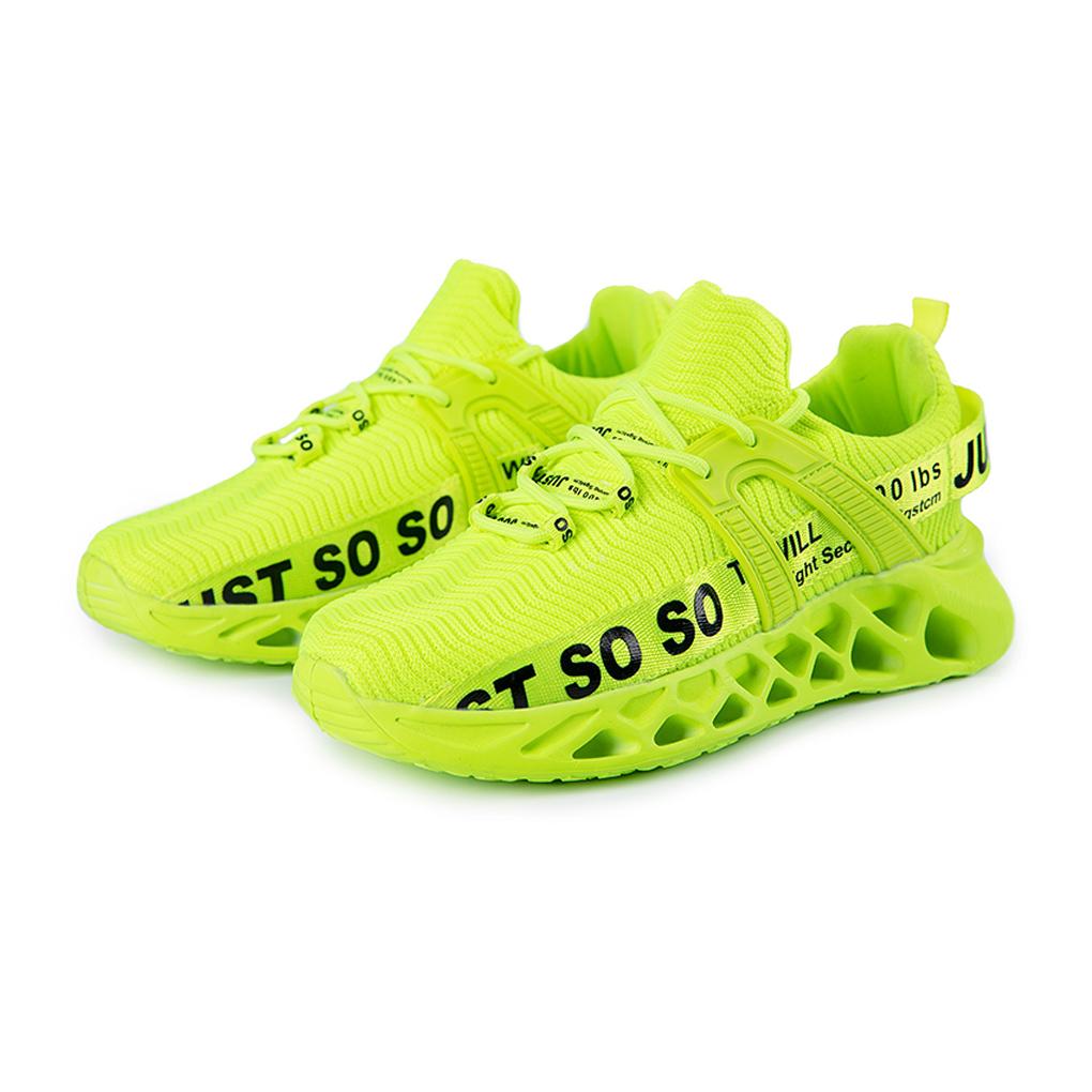 Boy Sneakers Sports Mesh Knitting Athletic Running Fitness Leisure Fashion Absorption Shoes Tennis Footwear Casual Shock