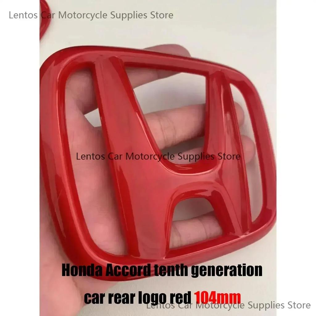AAAME1 Car Modification Suitable for Honda 10th Accord/Civic Black Red Front Logo Covered Rear Logo Steering Wheel Modification Decor