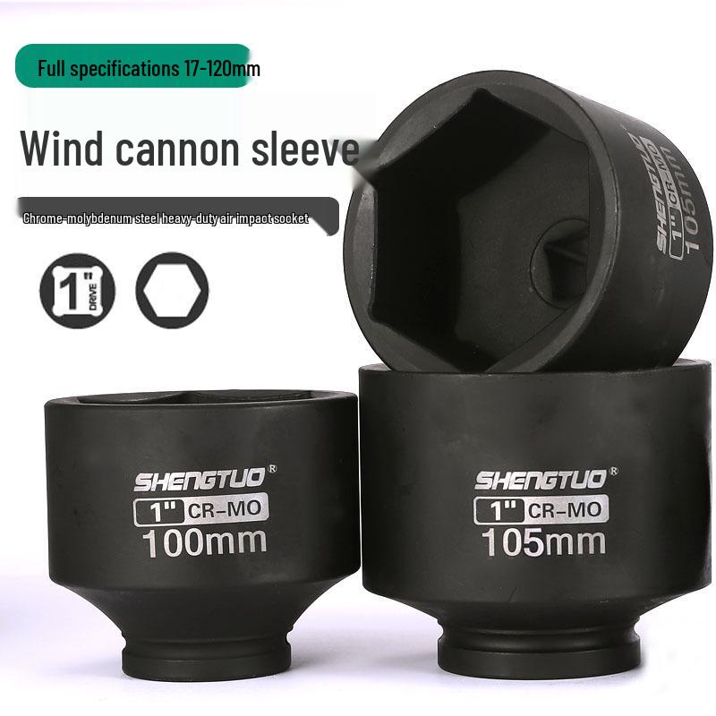 Heavy-Duty 1-Inch Extended Pneumatic Air Impact Socket for Wheel Axle Removal