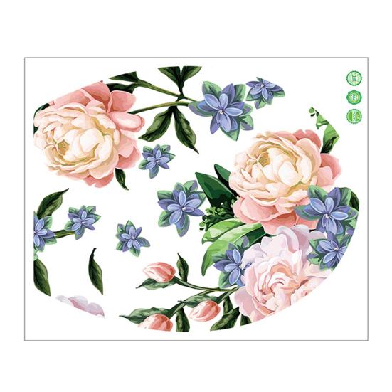 

Наклейка на крышку унитаза Сильная липкость ПВХ Водонепроницаемая Съемная Легко отклеивающаяся наклейка с изображением цветка пиона