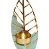 Blue Leaf Candle Holder - Elegant Table Decor for Weddings and Parties