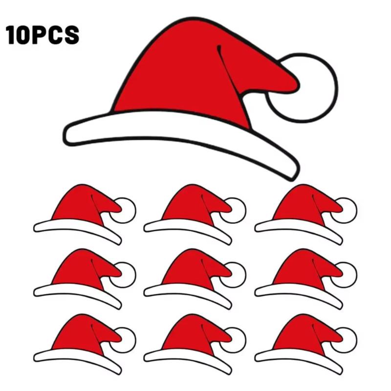 For Tesla Christmas Decoration Stickers For Model Y Santa Hat Front Logo Modification Creative Car Accessories Festive Design