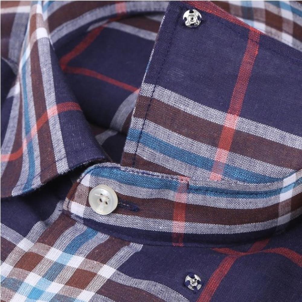 Countess Mara Cool Linen Blend Check Shirt Cdc2c13016n0