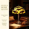 Bat Accent Lamp for Bedroom Desk Shelf with Warm Yellow Shade, Dark Style Home Light for Halloween Display, Side Table, and Room Setup