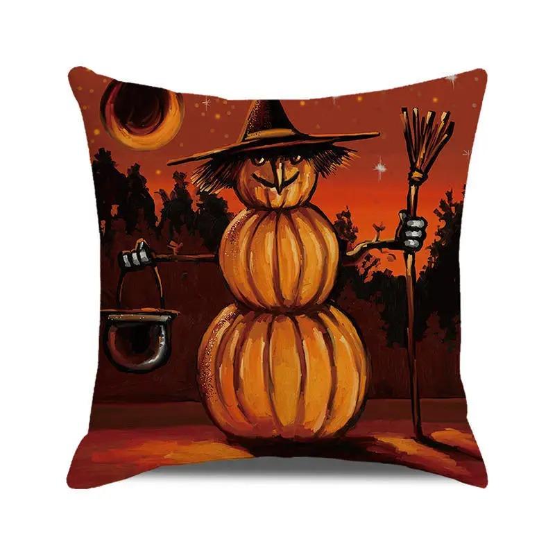 Halloween Holiday Party Decorations Pumpkin Cat Ghost Face Pillowcase Suitable for Home Living Room Sofa Room Decoration