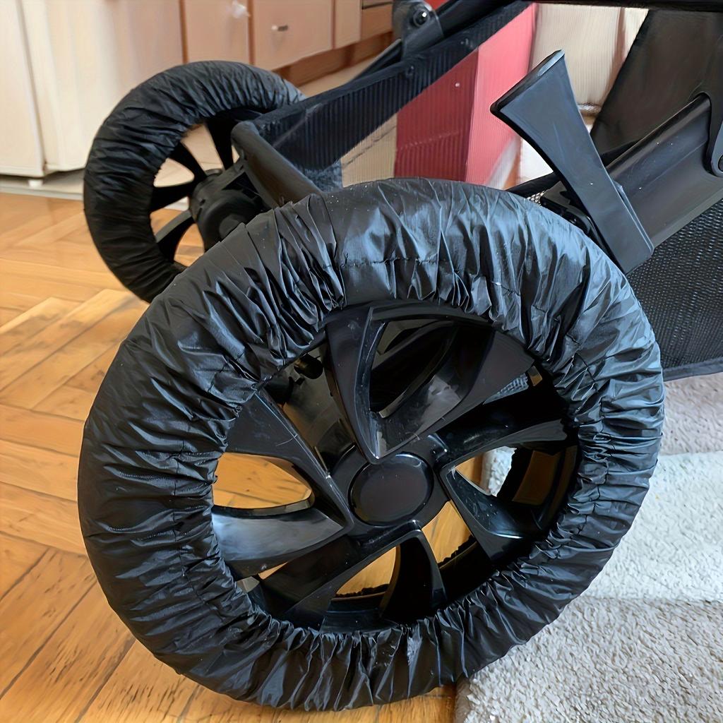 2pcs Young Stroller Wheel Covers, Made of Polyester for Dust Protection, Easy To Clean for Home Entry Use, Suitable for Outdoor Return, Dustproof