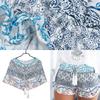 Summer Polyester Print Shorts With Tie Waist For Casual Wear
