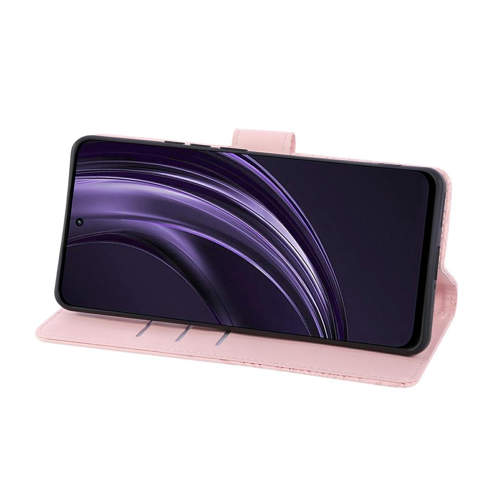 Для Realme 11 Pro+ 5G/11 Pro 5G Чохол Гаманець з PU шкіри з квіткою троянди Чохол для телефону з 3 слотами для карток