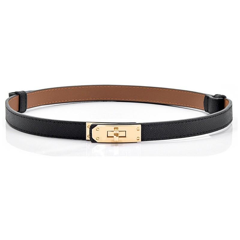 Contemporary Waist Adjustable Belt With Sleek Metal Buckle For Elegant Dresses In Colors Fall