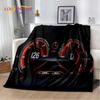 3D-Rennwagen-Armaturenbrett, weiche Plüsch-Steppdecke, Flanelldecke, Überwurfdecke für Wohnzimmer, Schlafzimmer, Bett, Sofa, Picknick-Abdeckung