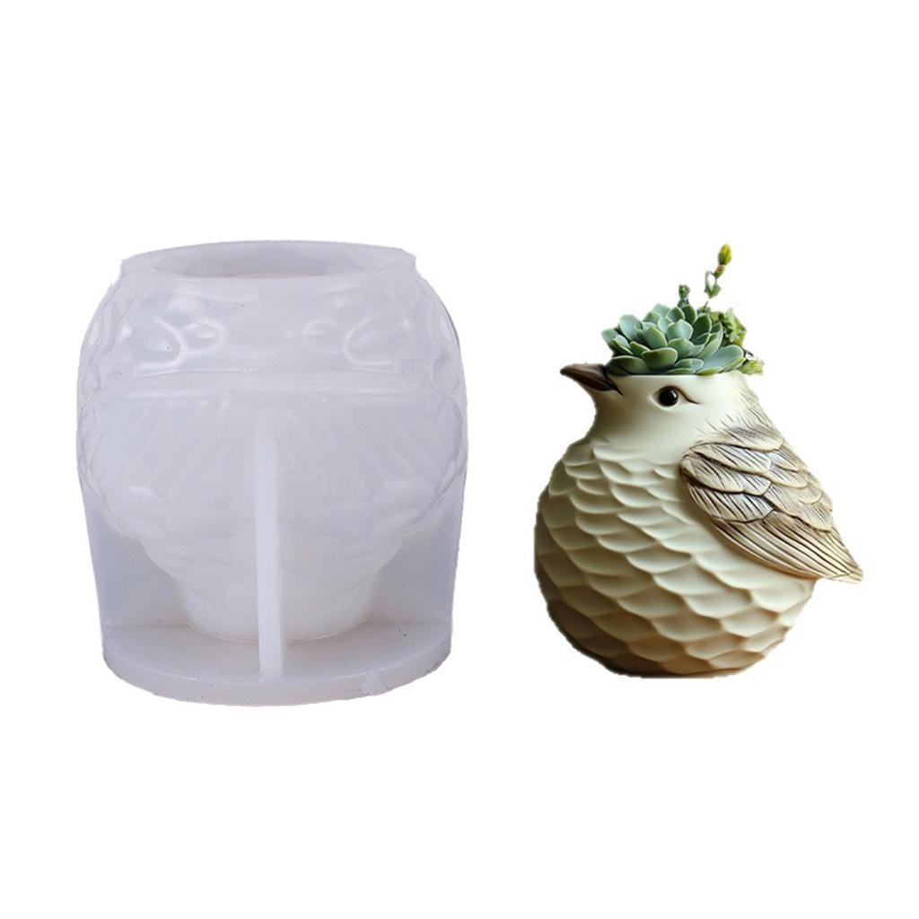 Multi Purpose Silicone Mold For Succulent Planters Bird Figurines And Home Decoration Projects
