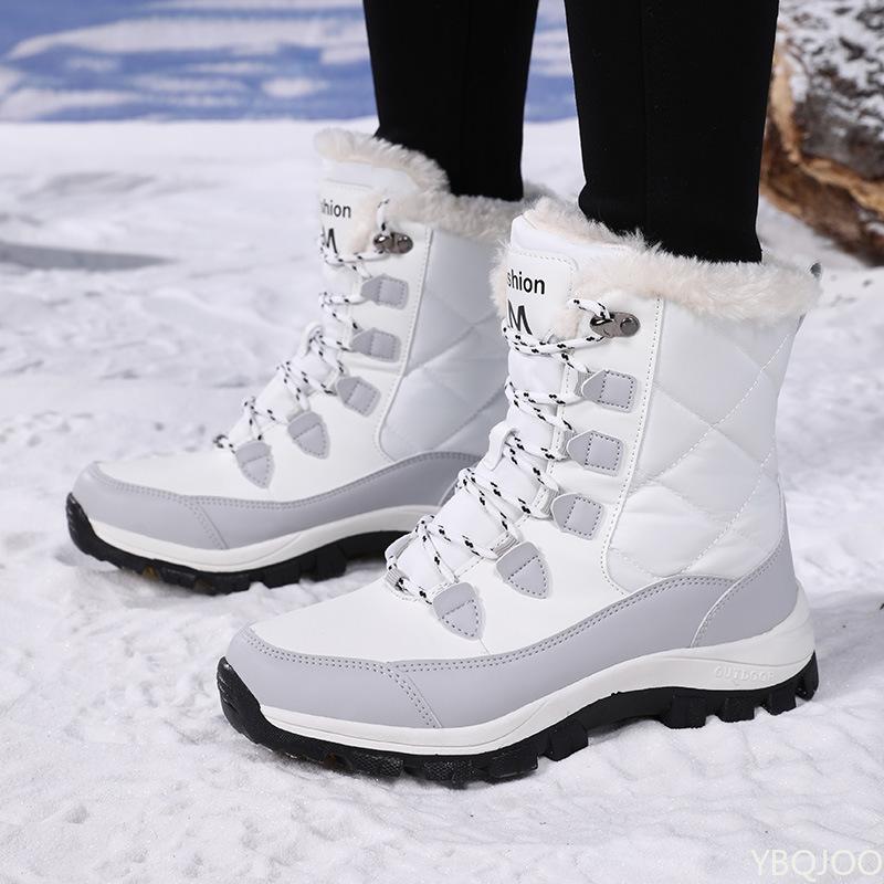 Nieuwe katoenen schoenen met hoge schacht, eenvoudig, comfortabel, antislip, damesschoenen voor buitenwarmte, slijtvaste damesschoenen