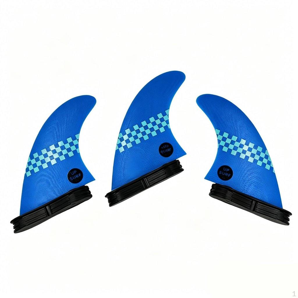 3 Pieces DoubleTab Fin Design Surf Simple Setup to Install M Size Board Stable Surfing Gear for