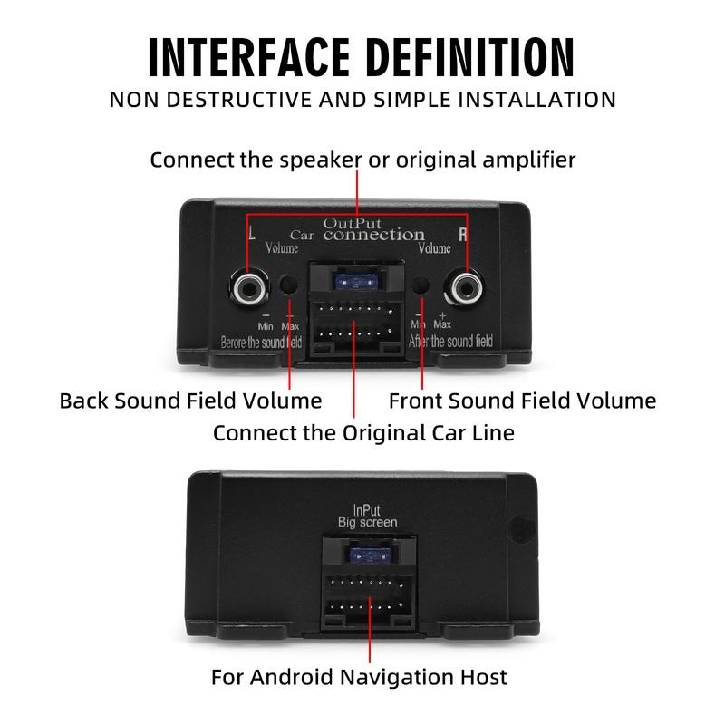 Car DSP 4 Channel Radio Amplifier Equalizer for Android Radio Non Destructive Modification Sound Enhance Multimedia Radio Player