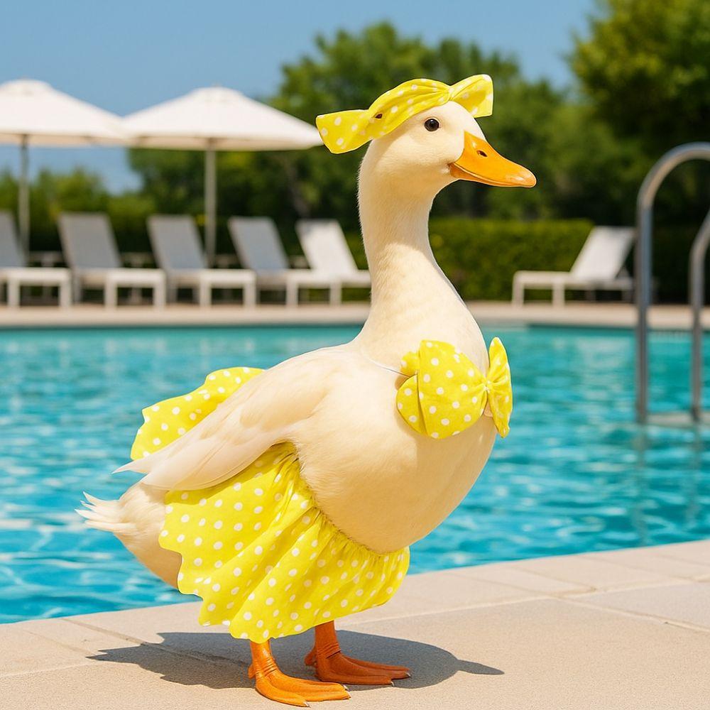 Breathable Goose Bikini Costume Novelty Porch Goose Outfit Charming Duck Goose Bikini  Beach