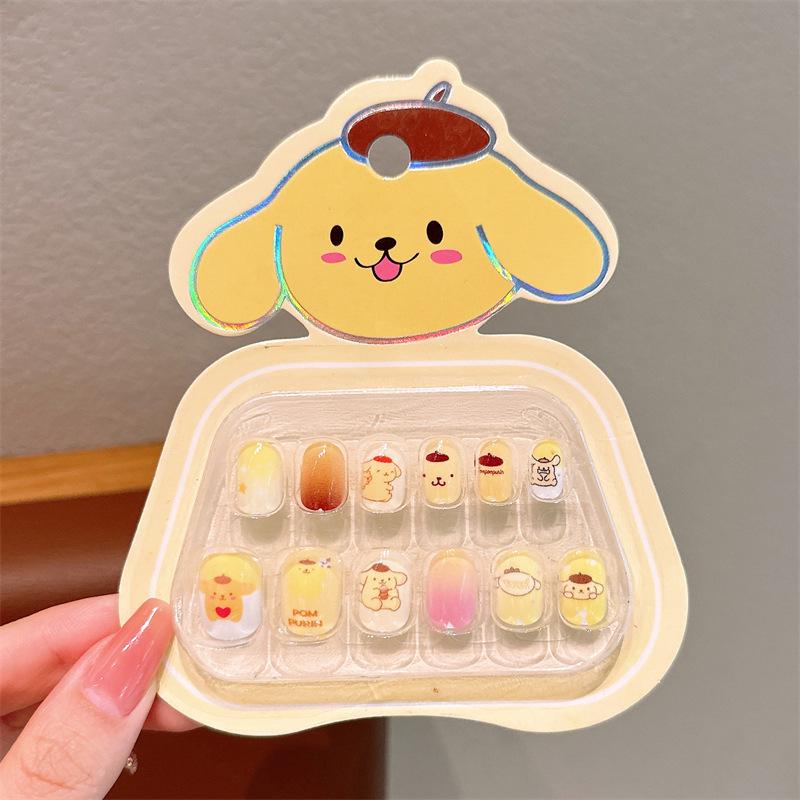 Roztomilé voděodolné nálepky na nehty Kuromi - Bezpečné, nositelné kreslené nehtové umění pro malé holčičky