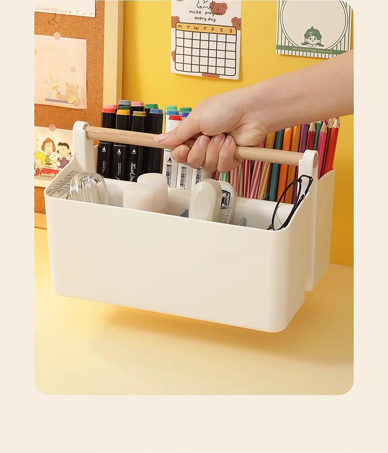 Large Capacity Stackable Desk Pen Holder for Paints, Markers, Brushes, and Stationery Supplies