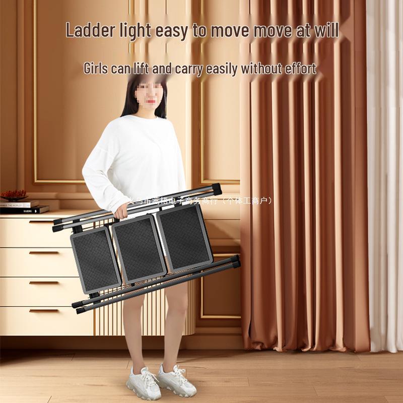 Teleskopische Klapp-A-Rahmen-Haushaltsleiter: Leicht, Multifunktional, Dreistufiges Design.