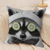 Funny Animals Bathroom Pillowcase Toon Gift Cushion Cover Bedroom Home Sofa Chair Seat Decor Pillow Case