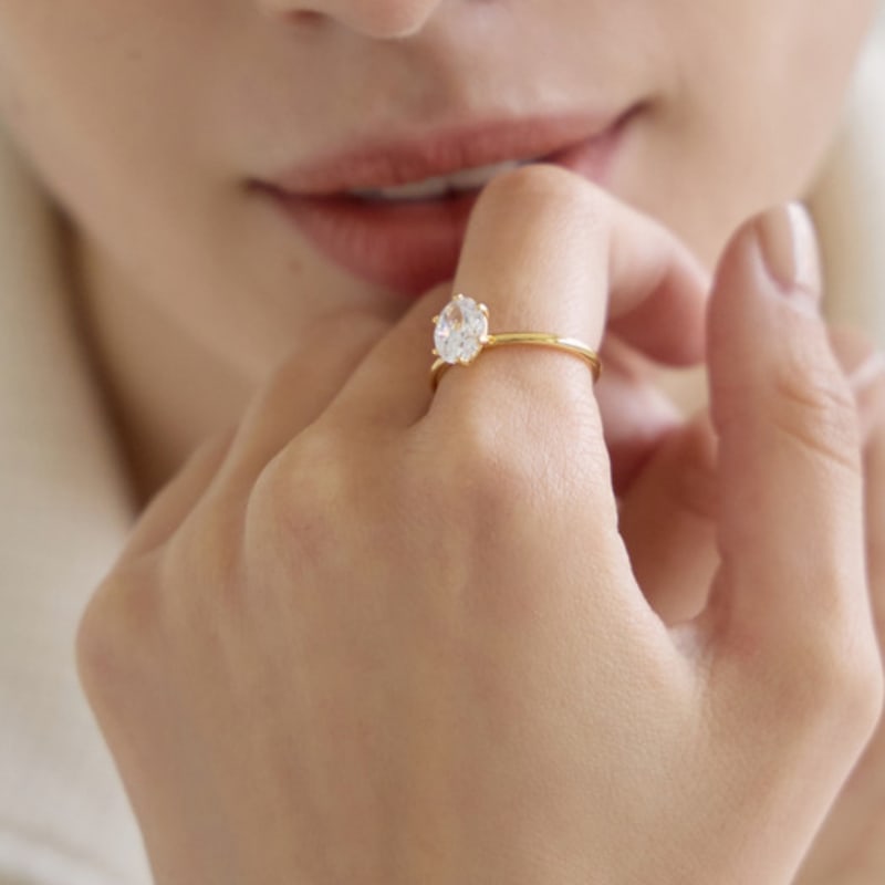 ENOUGHLIP Water Drop Ring