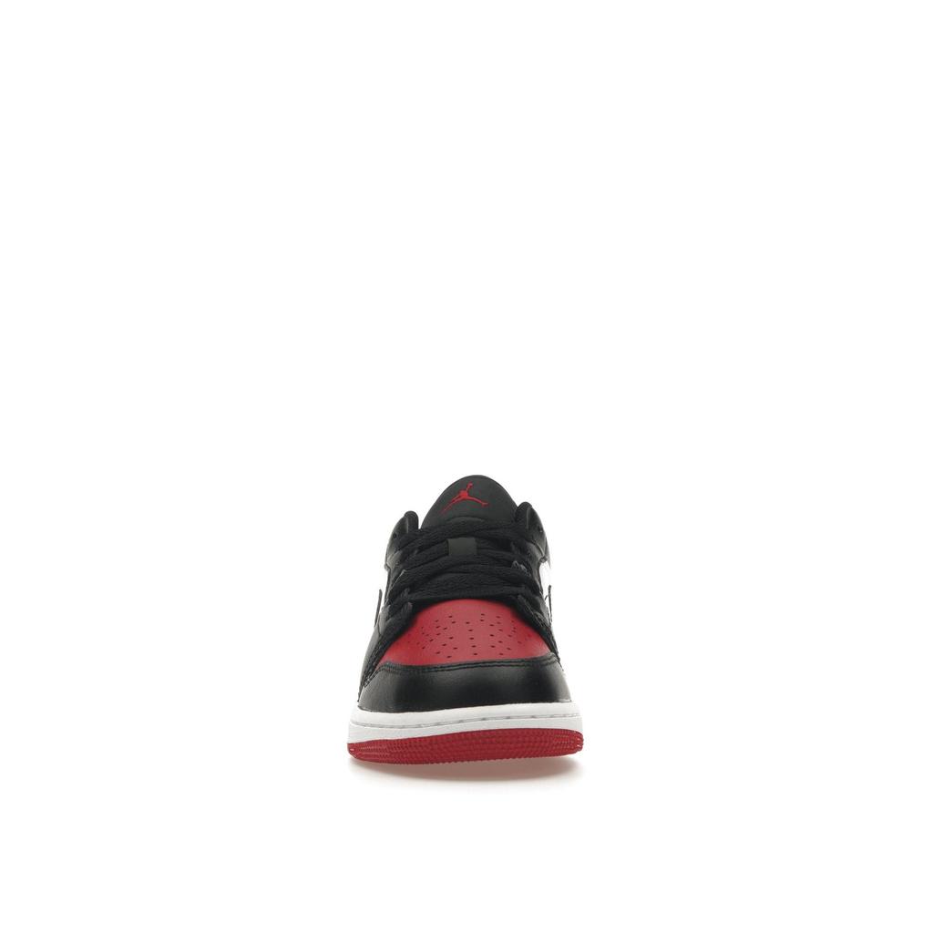 Air Jordan 1 Low GS Bred Toe 2.0 Kids Sneakers White Varsity-Red Black 553560-161