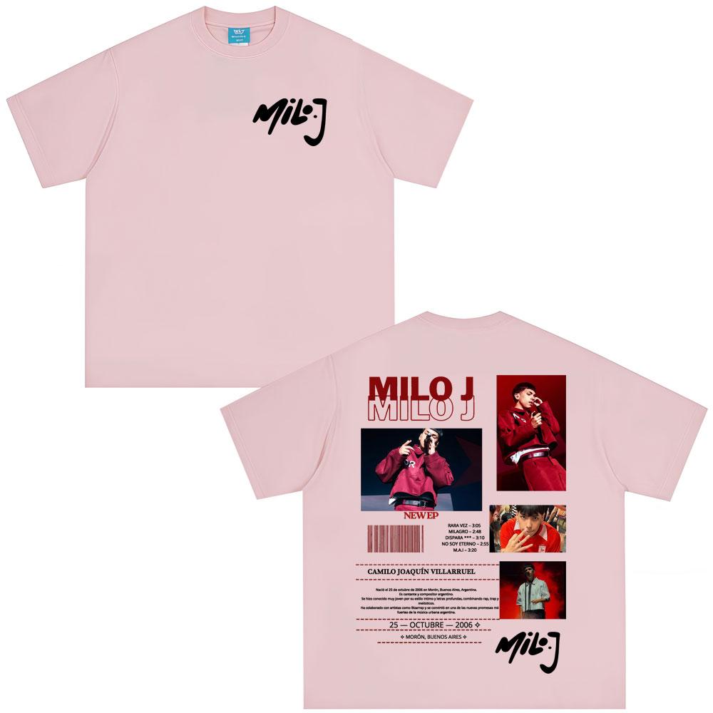 Rapper Milo J Album Tour 2026 Merch T Shirts Casual Cotton Unisexs Women Clothing Fashion Hip Hop Oversized Tshirt Streetwear