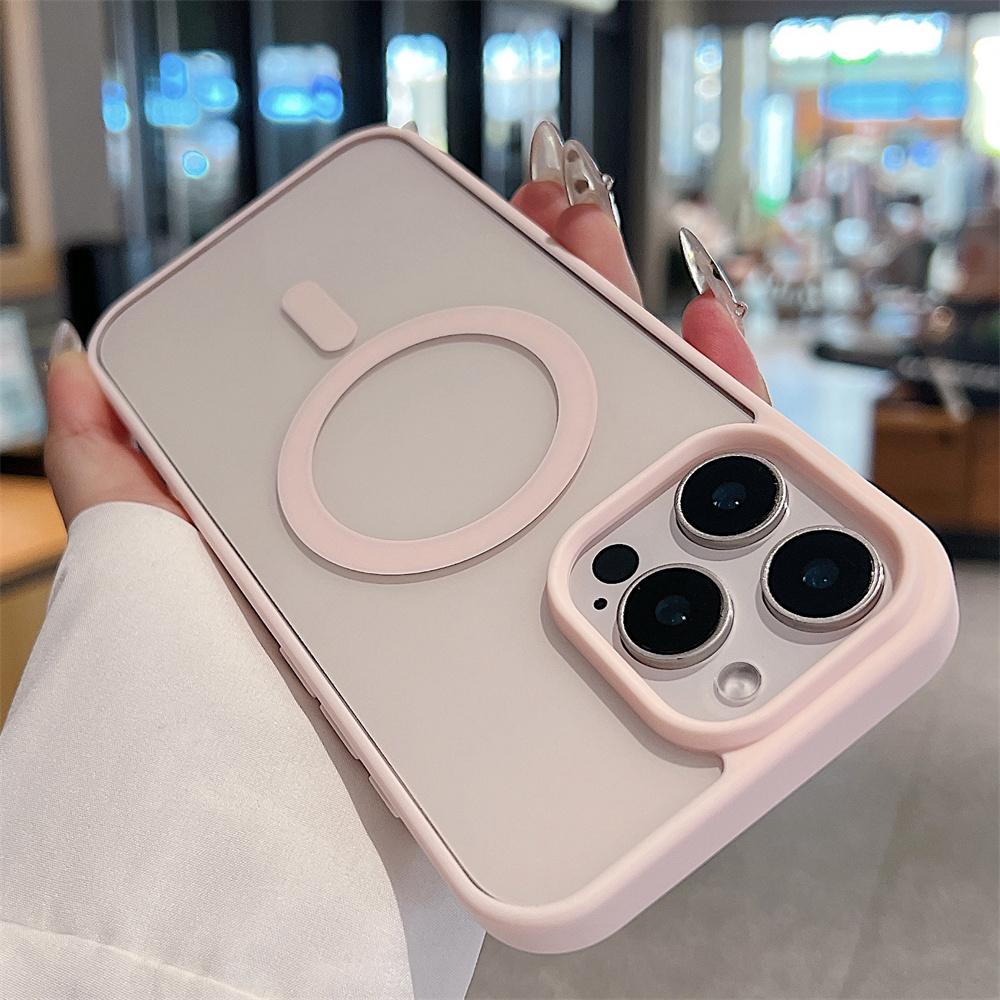 For Iphone 16 15 14 Pro Max Plus 13 12 Mini 11 XS XR 7 8 Magnetic Wireless Charge Cases Cover Luxury Magsafe Transparent Case For