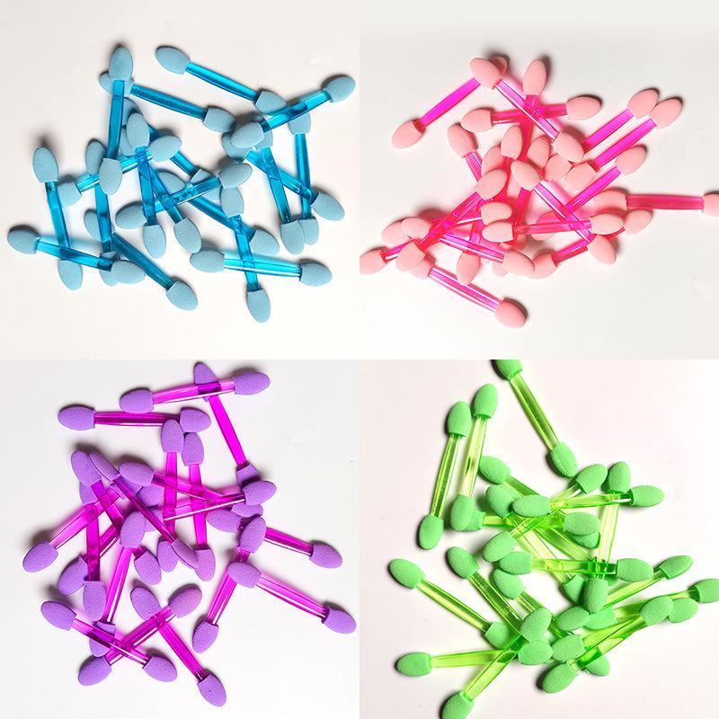 Single & Double Head Disposable Eyeshadow Stick with Latex Sponge for Blending and Nail Art