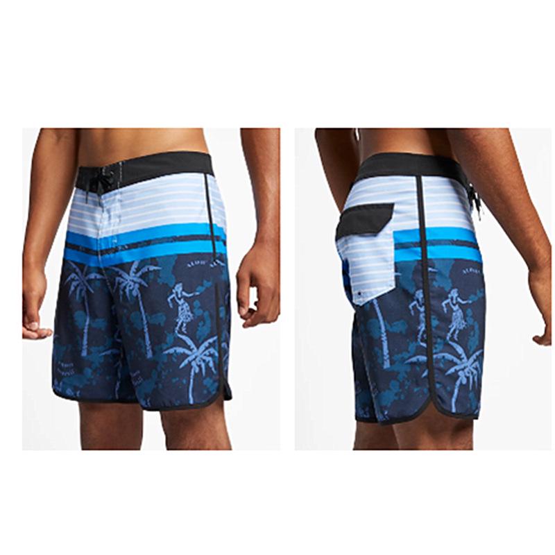Men's Quick-Dry Elastic Beach Surf Shorts - Muscle Fit for Bodybuilding & Competition