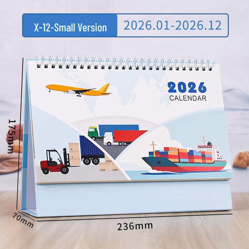 

2026 International Shipping Desk Calendar, Customizable with Logo, Year of the Horse Special Edition.