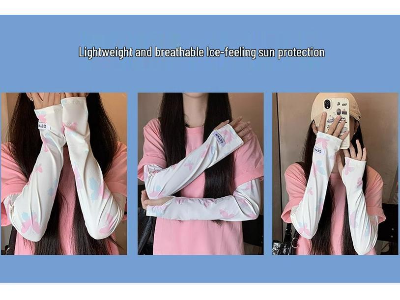 Women's Sun Protection Arm Sleeves - Thin Ice Silk, Anti-UV, Ideal for Cycling and Driving, 2025 New Style