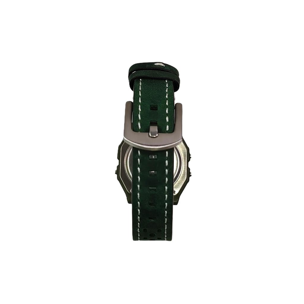 CASIO Custom Collection Quartz Movement Leather Strap Watch Unisex Black Dial F-91WM-3A